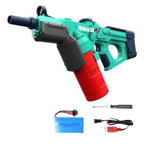 اسباب بازی تفنگ آب پاش شارژی سبز-آبی Electric Water Gun WAKEN 03 _اسباب بازی تفنگ